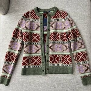 New Brooks Brothers Lambswool Cardigan Size S